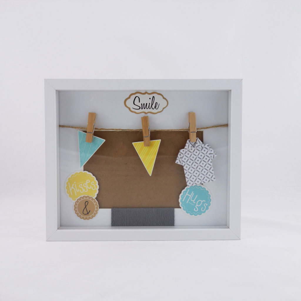 Cadre naissance personnalisé cadeau bébé fille fait main origami