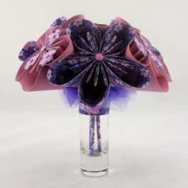 Bouquet de fleurs rose et violet