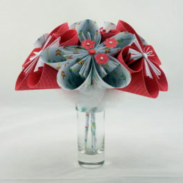Bouquet original en papier origami