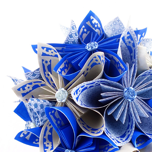 bouquet bleu blanc