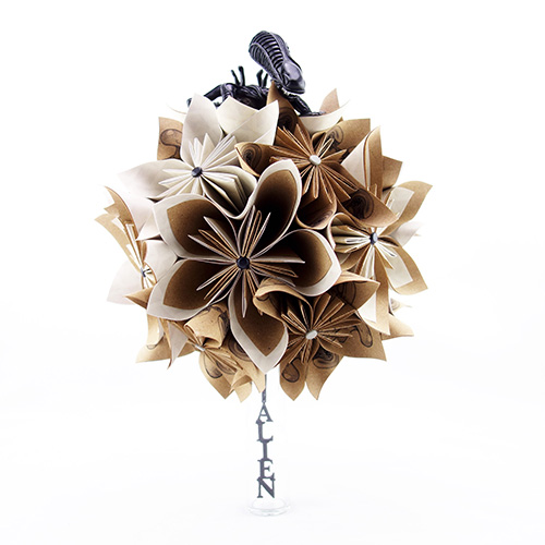 bouquet geek mariage papier origami