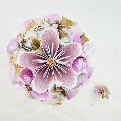 bouquet mariage origami