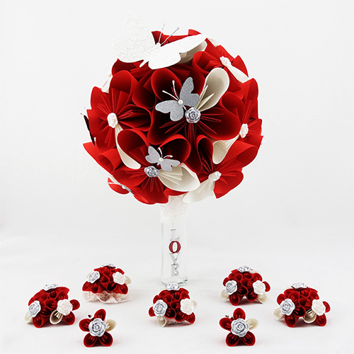 bouquet mariage origami