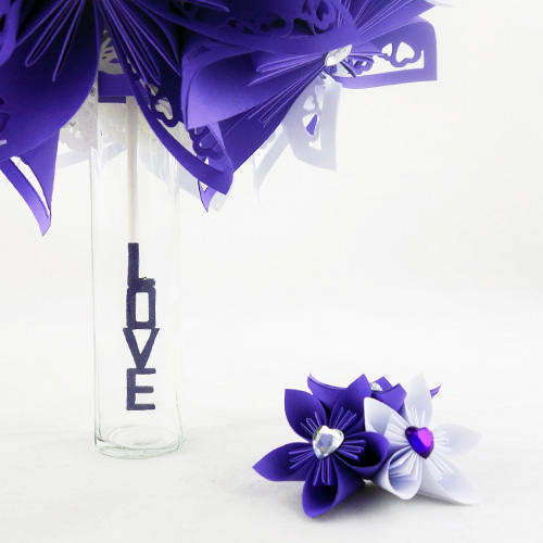 bouquet mariage violet et blanc