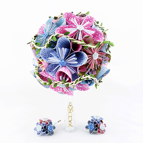 bouquet mariée champetre papier origami