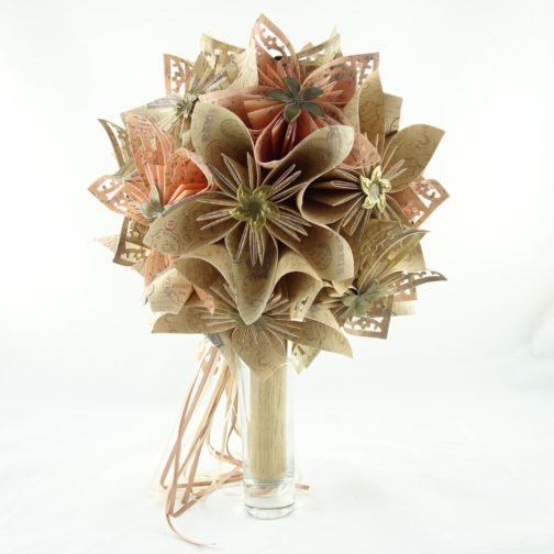 bouquet mariée origami