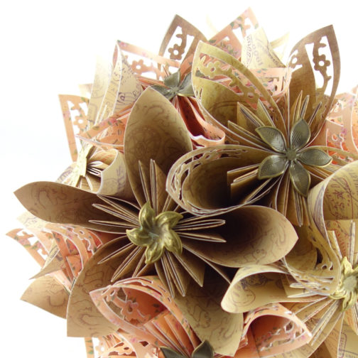 bouquet mariée origami