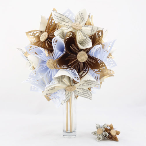 bouquet mariee origami