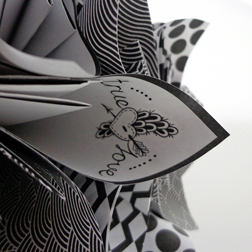 bouquet noir et blanc mariee