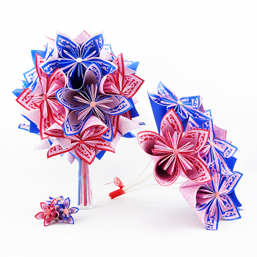 bouquet mariee champetre papier origami