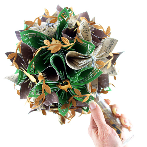 bouquet origami mariage