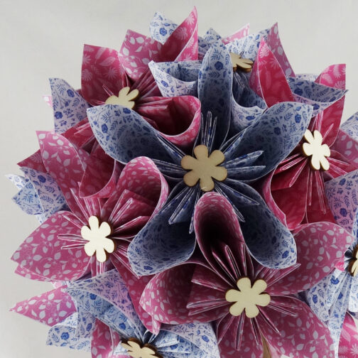 bouquet de mariée champêtre personnalisé en papier