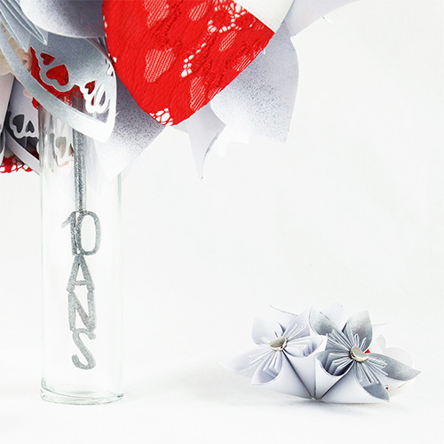 bouquet renouvellement voeux personnalise origami