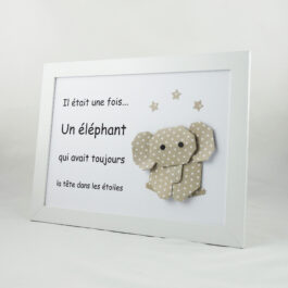 Cadre bébé garçon éléphant