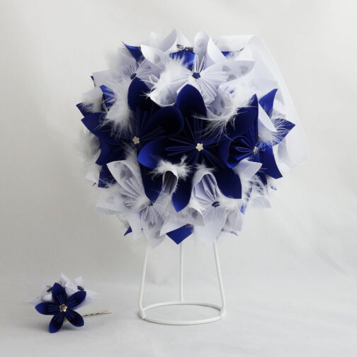 bouquet mariage boule bleu