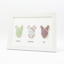 Cadre origami personnalisé bébé prénom