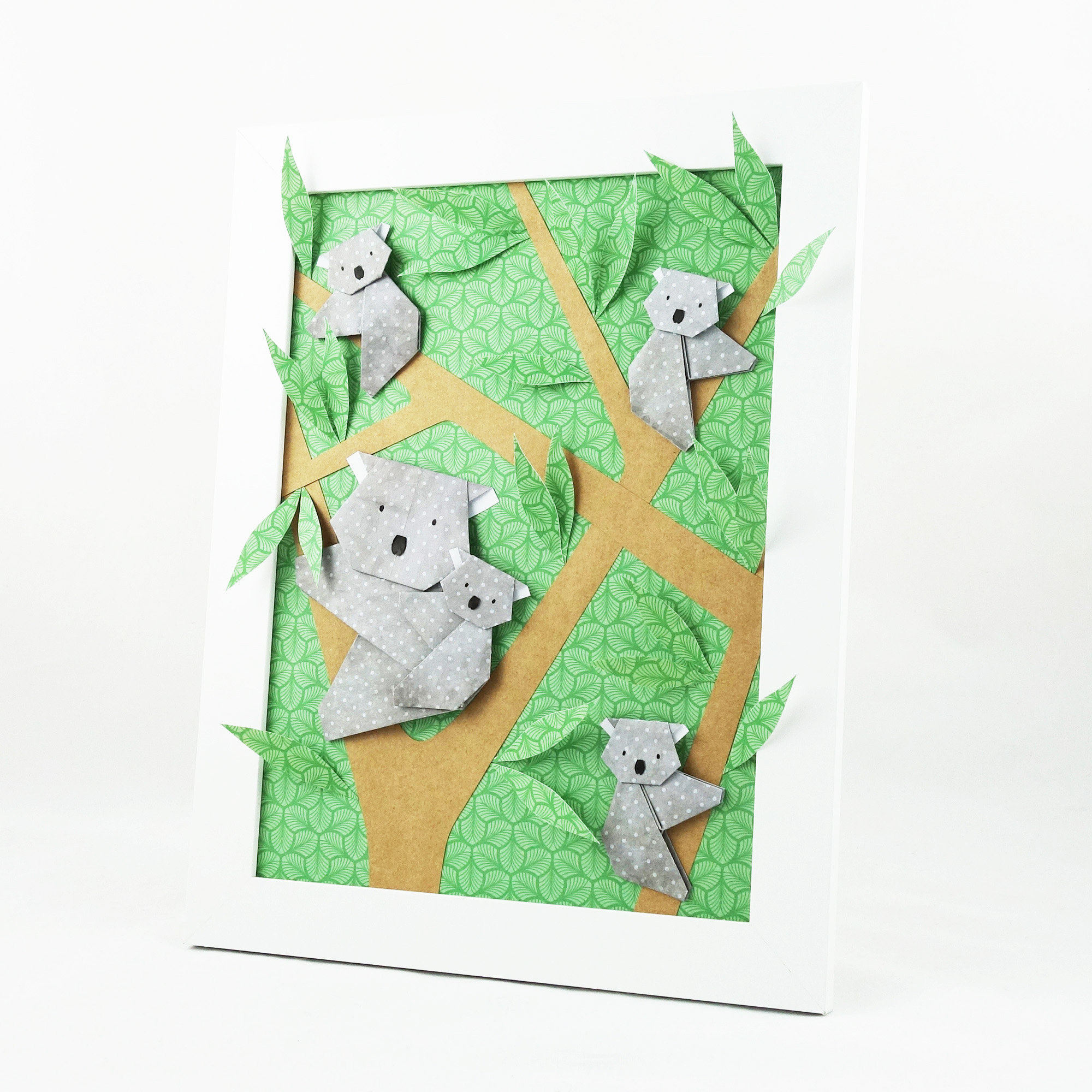 cadre origami animaux koala - Cadre origami koala party