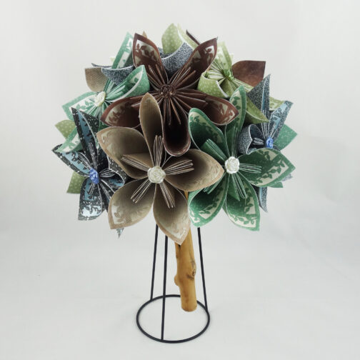 bouquet de mariee personnalise en origami