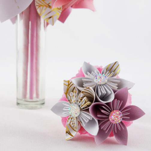 bouquets mariee origami papier