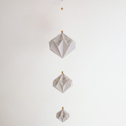 suspension diamants origami