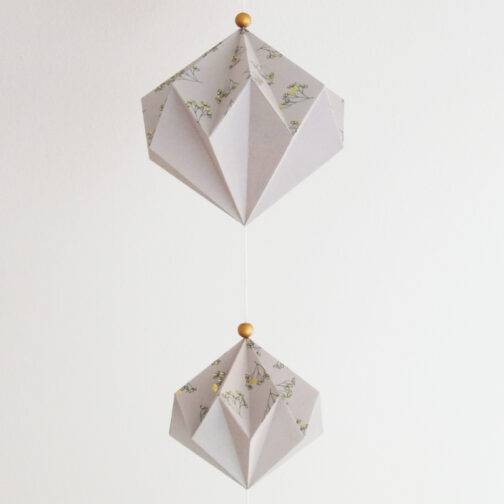 suspension diamants origami