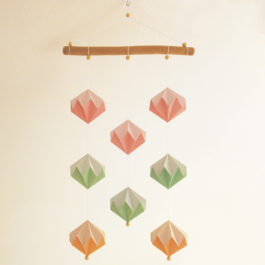 Suspension origami diamant papier