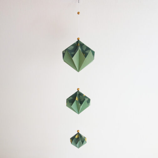 suspension origami diamants