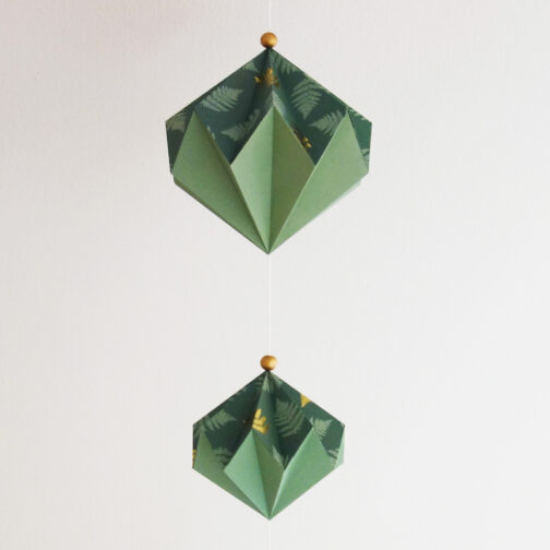suspension origami diamants