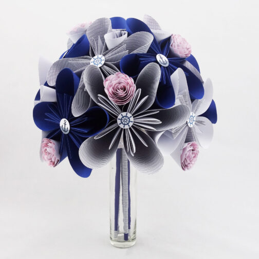 bouquet mariée bleu blanc