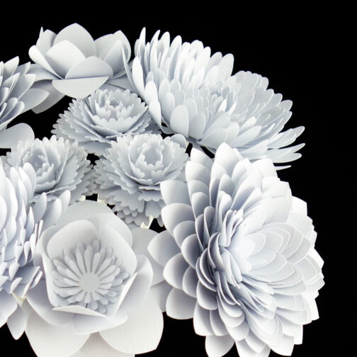 bouquet fleurs design origami