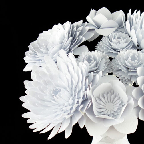 bouquet fleurs papier design