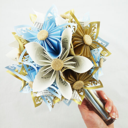 bouquet de mariée personnalisé papier soligami
