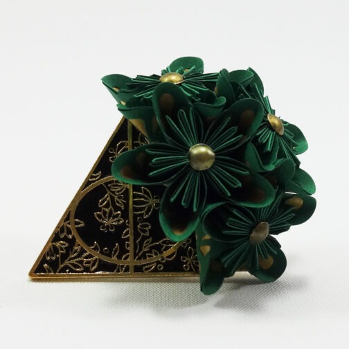 boutonniere mariage harry potter serpentard soligami