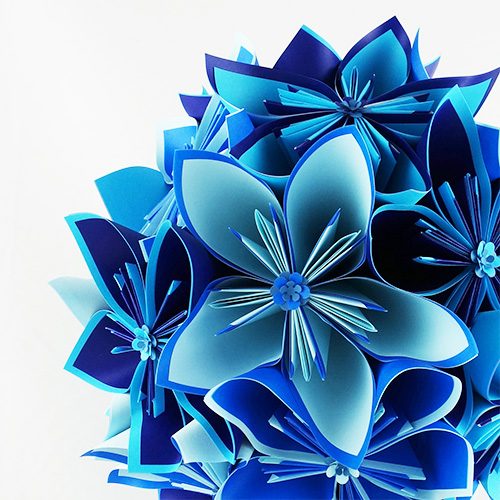 bouquet fleurs bleues