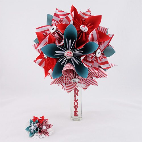 bouquet mariee origami