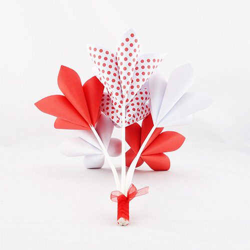 bouquet mariee origami
