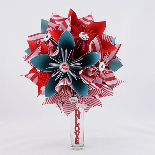 bouquet mariee papier