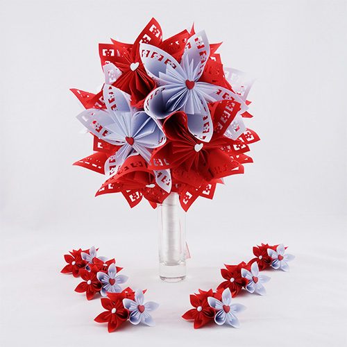 bouquet mariee rouge