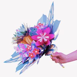 bouquet de mariee tropical exotique papier origami