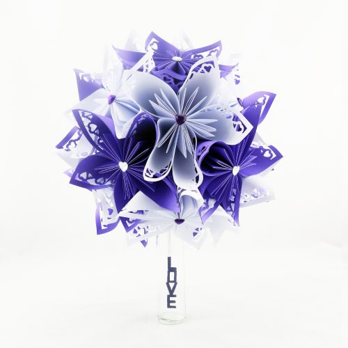 bouquet mariee violet blanc