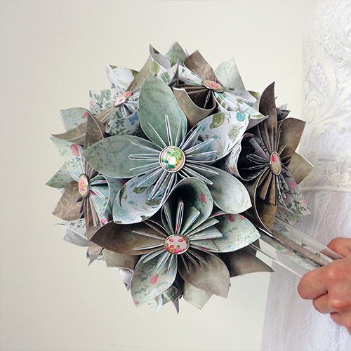 bouquet origami mariage