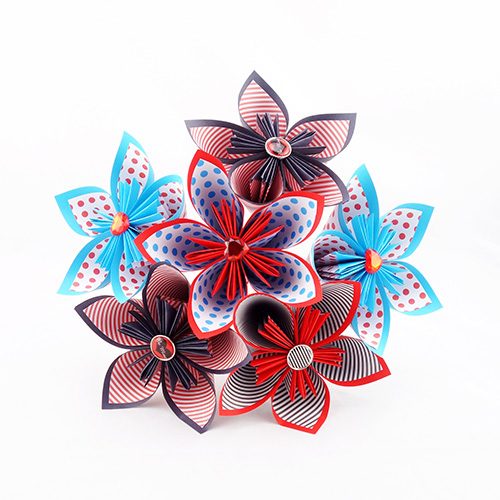 bouquet origami à jeter