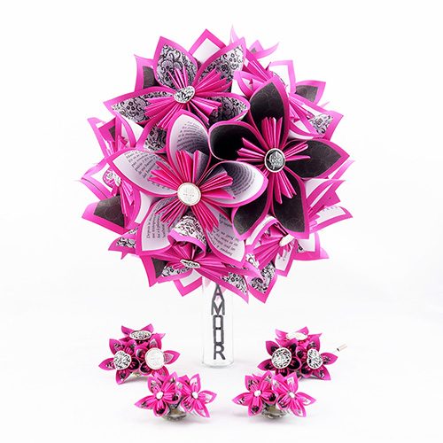 bouquet origami mariage