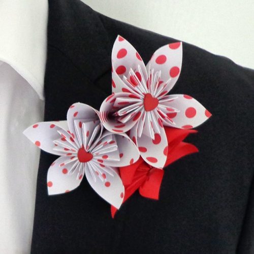 boutonnière mariage rockabilly