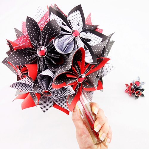 origami bouquet de mariée