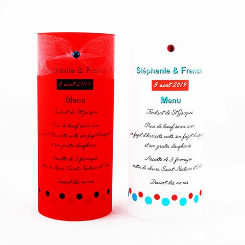 photophore menu mariage