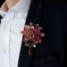 porter boutonniere mariage homme costume soligami